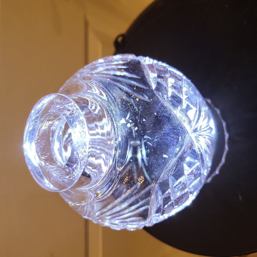 Crystal Lismore Style Candle Holder Cover No Base 6" - Picture 5 of 9